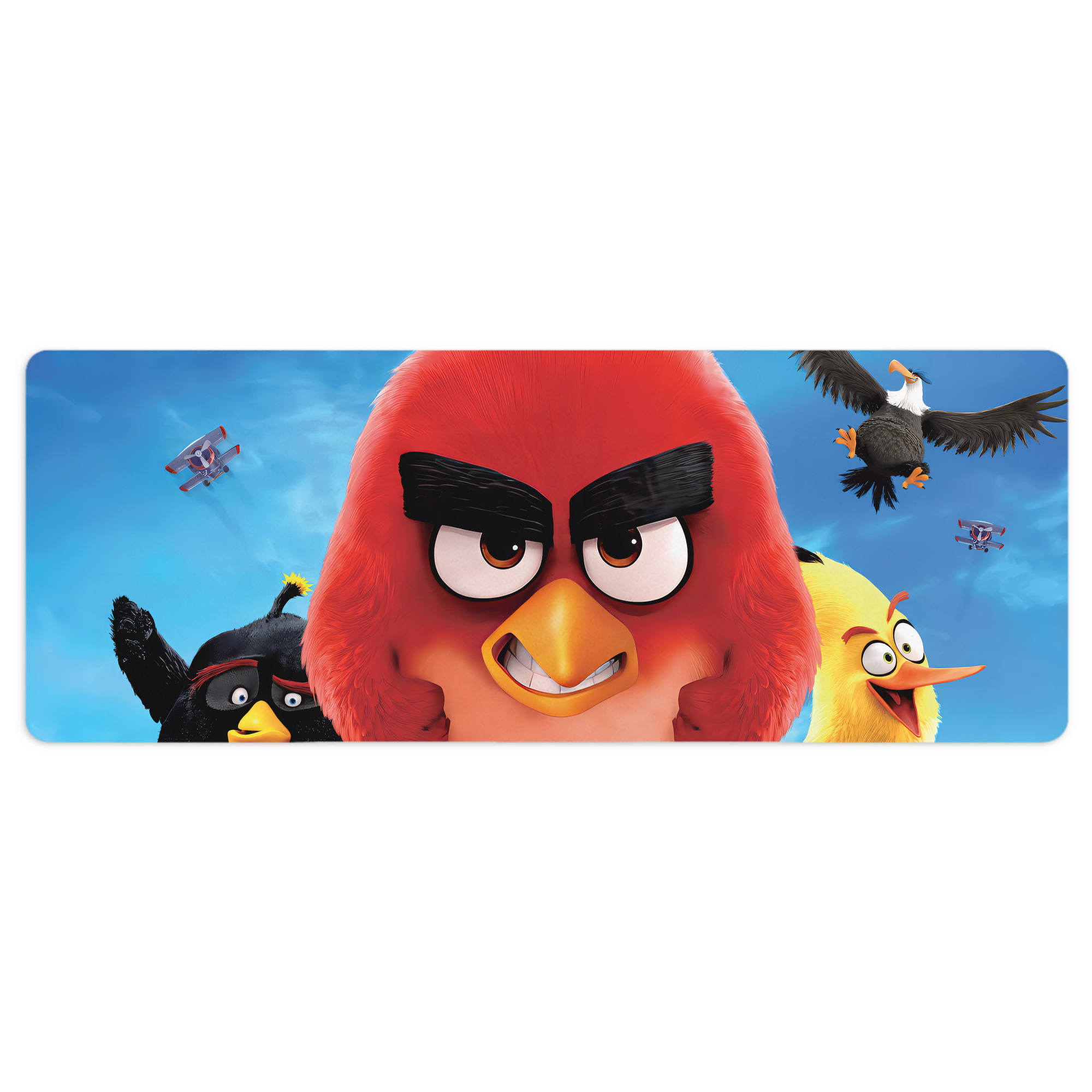 （画像用） Angry Birds アングリーバード ステッチ加工 大判デスクマット／滑り止めマウスパッド