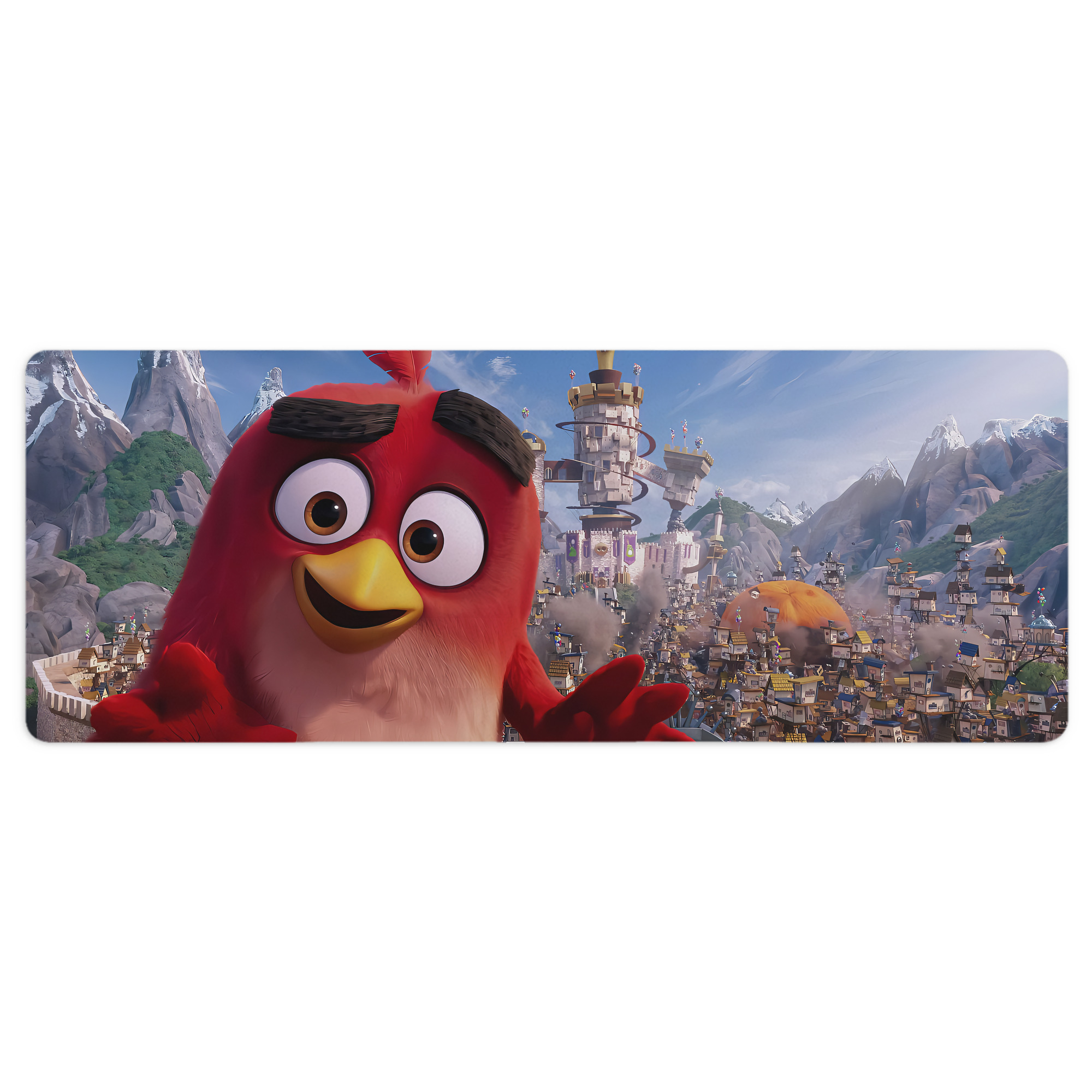 （画像用） Angry Birds アングリーバード ステッチ加工 大判デスクマット／滑り止めマウスパッド