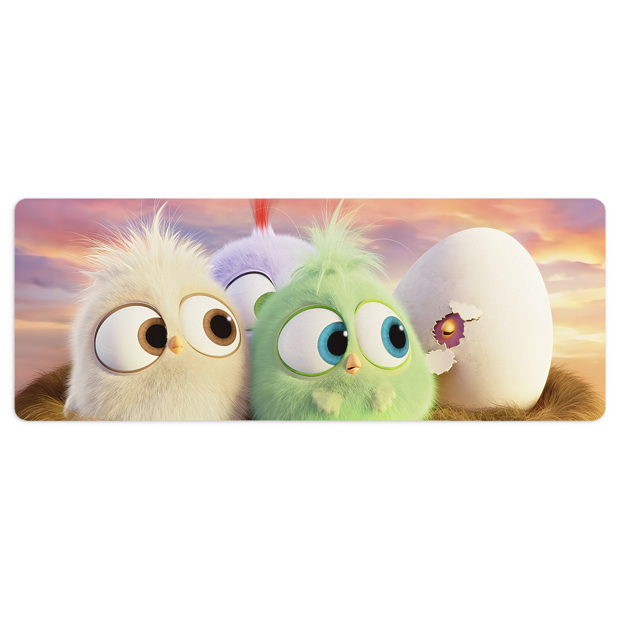 （画像用） Angry Birds アングリーバード ステッチ加工 大判デスクマット／滑り止めマウスパッド