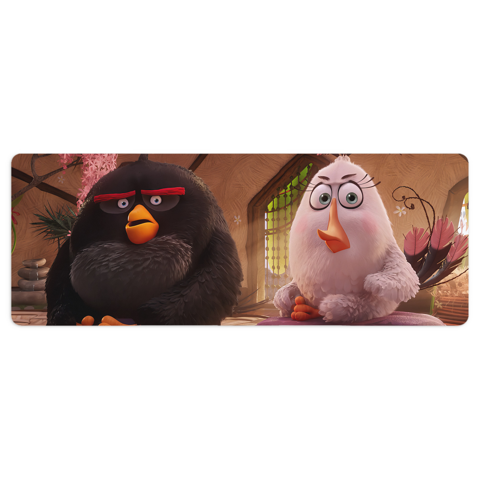（画像用） Angry Birds アングリーバード ステッチ加工 大判デスクマット／滑り止めマウスパッド