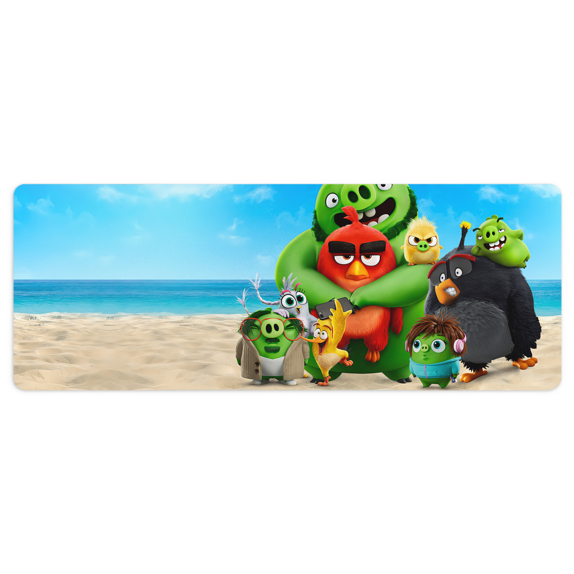 （画像用） Angry Birds アングリーバード ステッチ加工 大判デスクマット／滑り止めマウスパッド