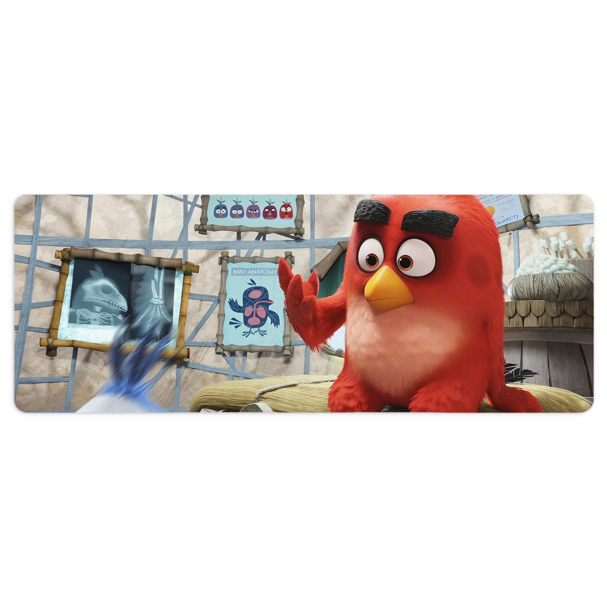 （画像用） Angry Birds アングリーバード ステッチ加工 大判デスクマット／滑り止めマウスパッド