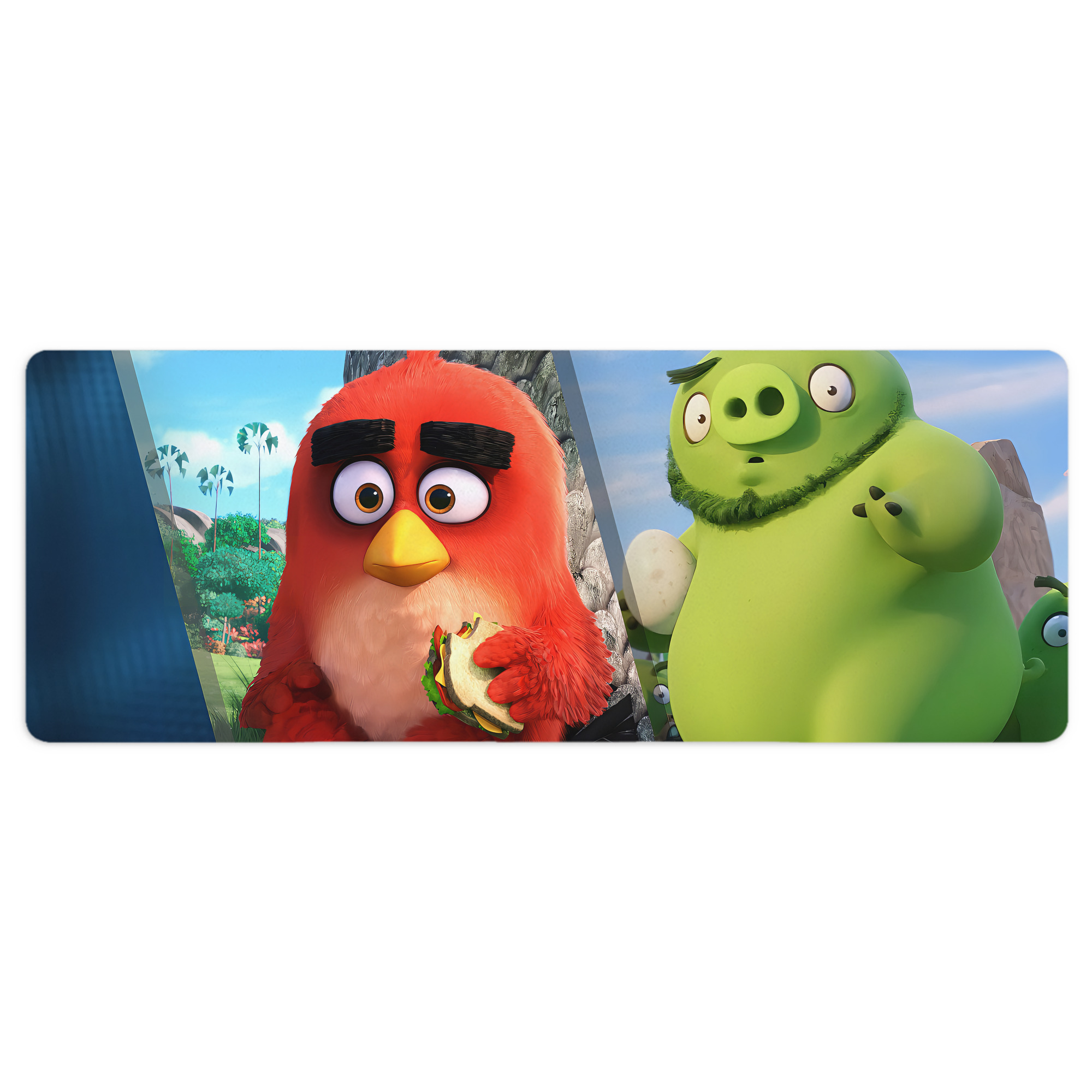 （画像用） Angry Birds アングリーバード ステッチ加工 大判デスクマット／滑り止めマウスパッド