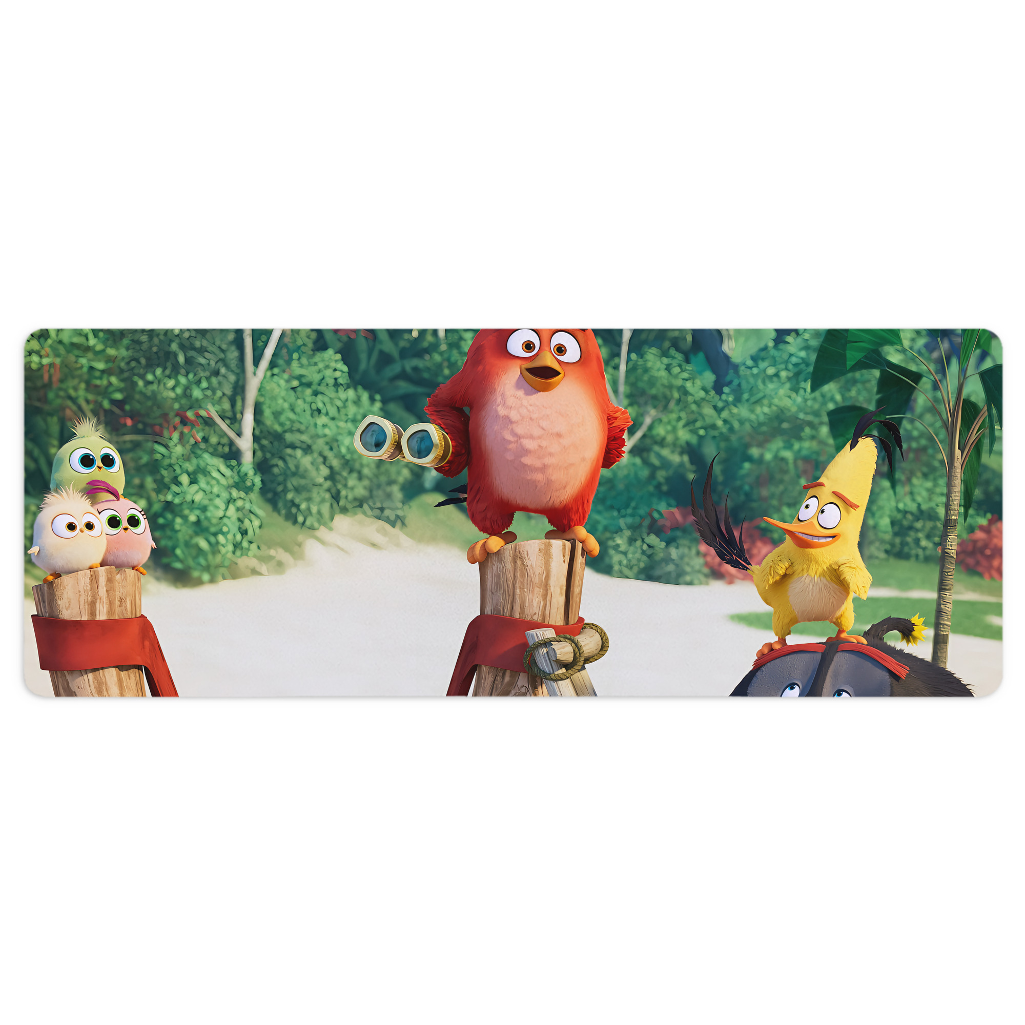 （画像用） Angry Birds アングリーバード ステッチ加工 大判デスクマット／滑り止めマウスパッド