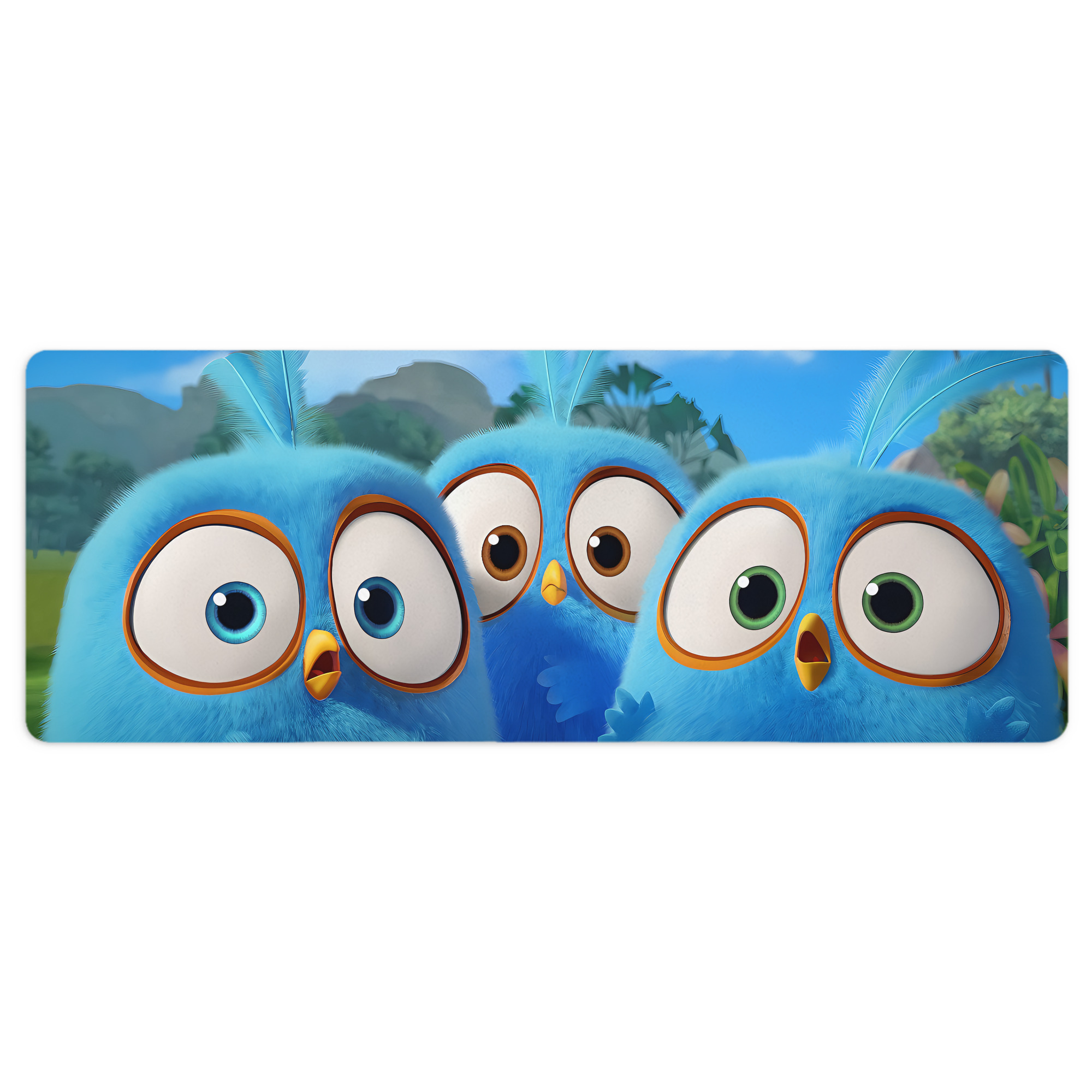 （画像用） Angry Birds アングリーバード ステッチ加工 大判デスクマット／滑り止めマウスパッド
