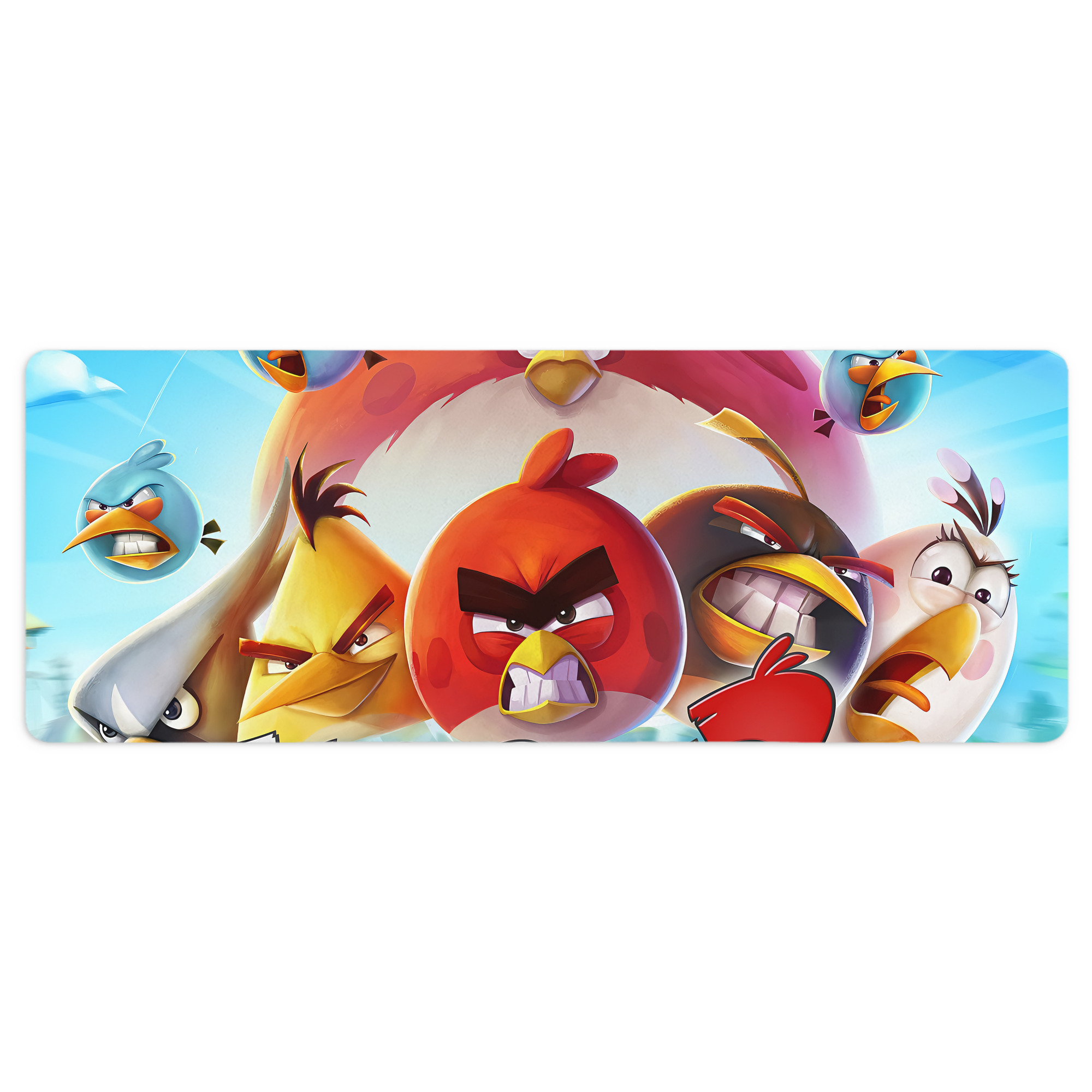 （画像用） Angry Birds アングリーバード ステッチ加工 大判デスクマット／滑り止めマウスパッド