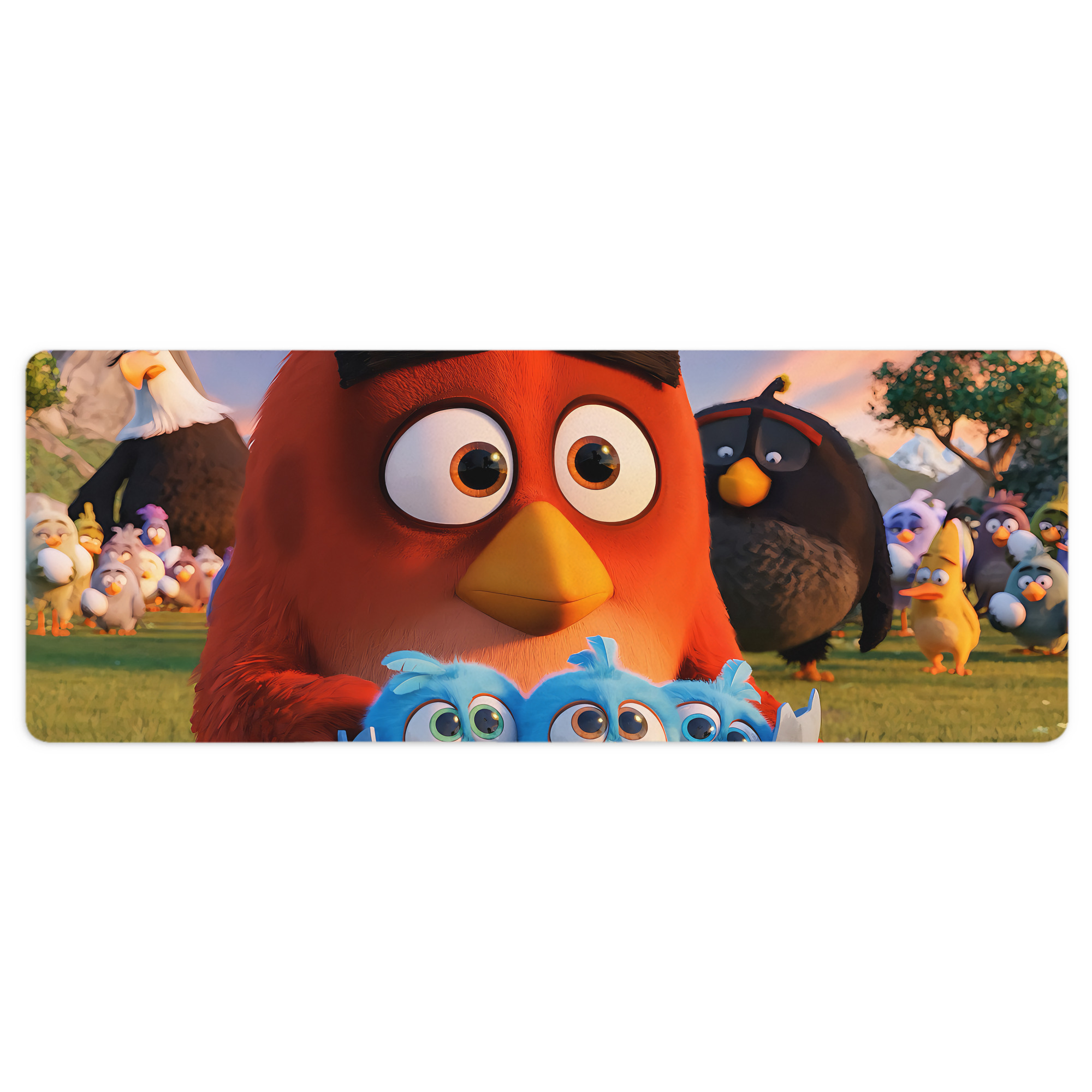 （画像用） Angry Birds アングリーバード ステッチ加工 大判デスクマット／滑り止めマウスパッド