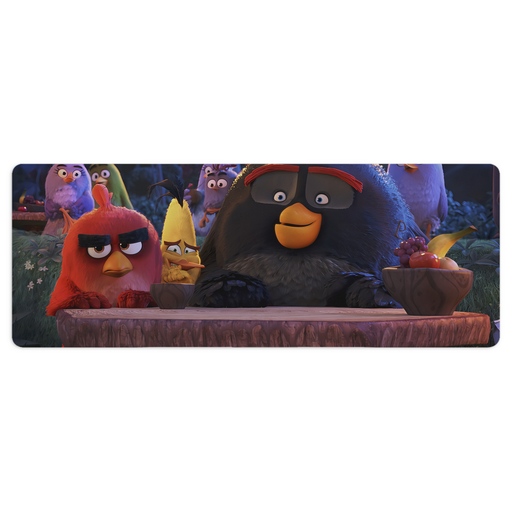 （画像用） Angry Birds アングリーバード ステッチ加工 大判デスクマット／滑り止めマウスパッド