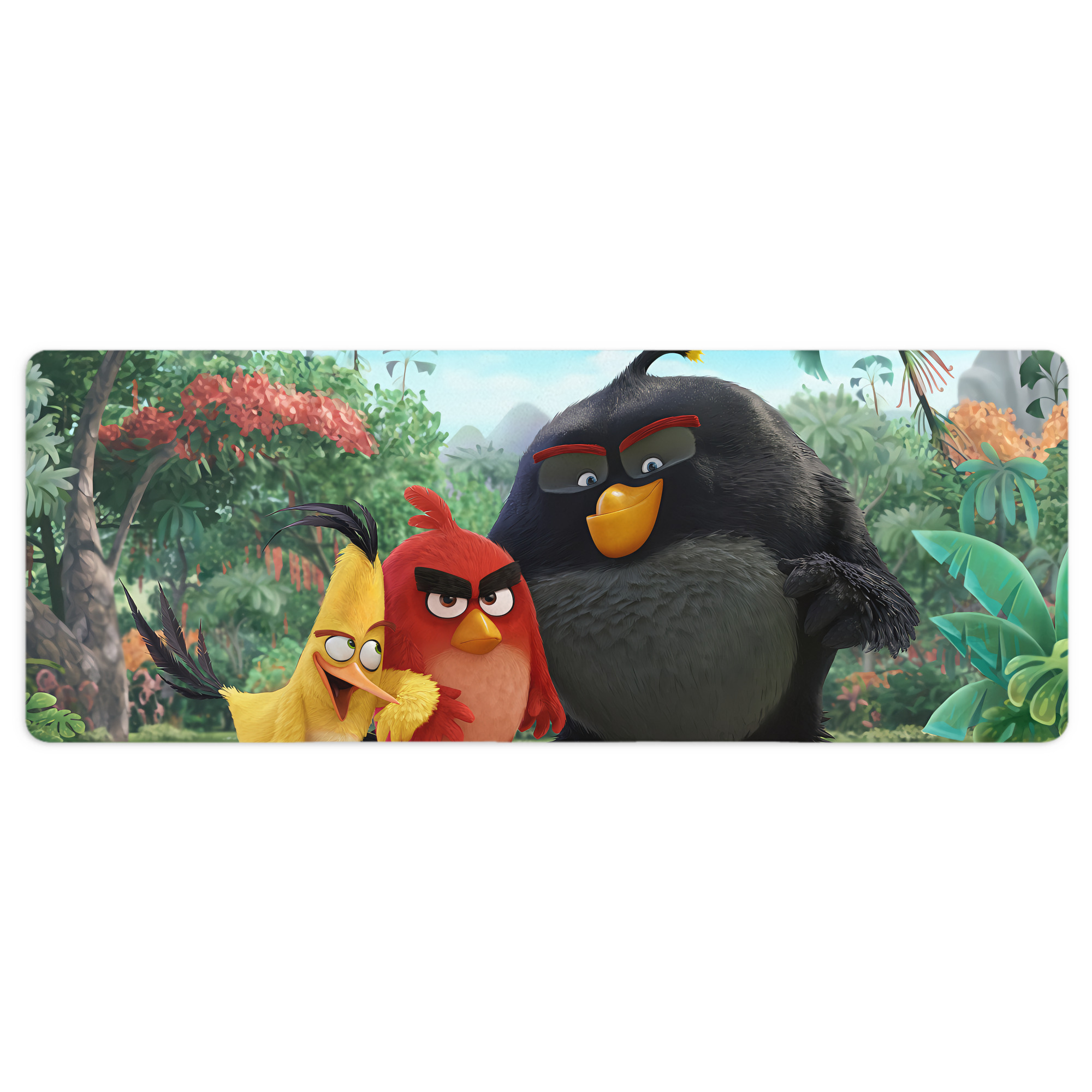 （画像用） Angry Birds アングリーバード ステッチ加工 大判デスクマット／滑り止めマウスパッド