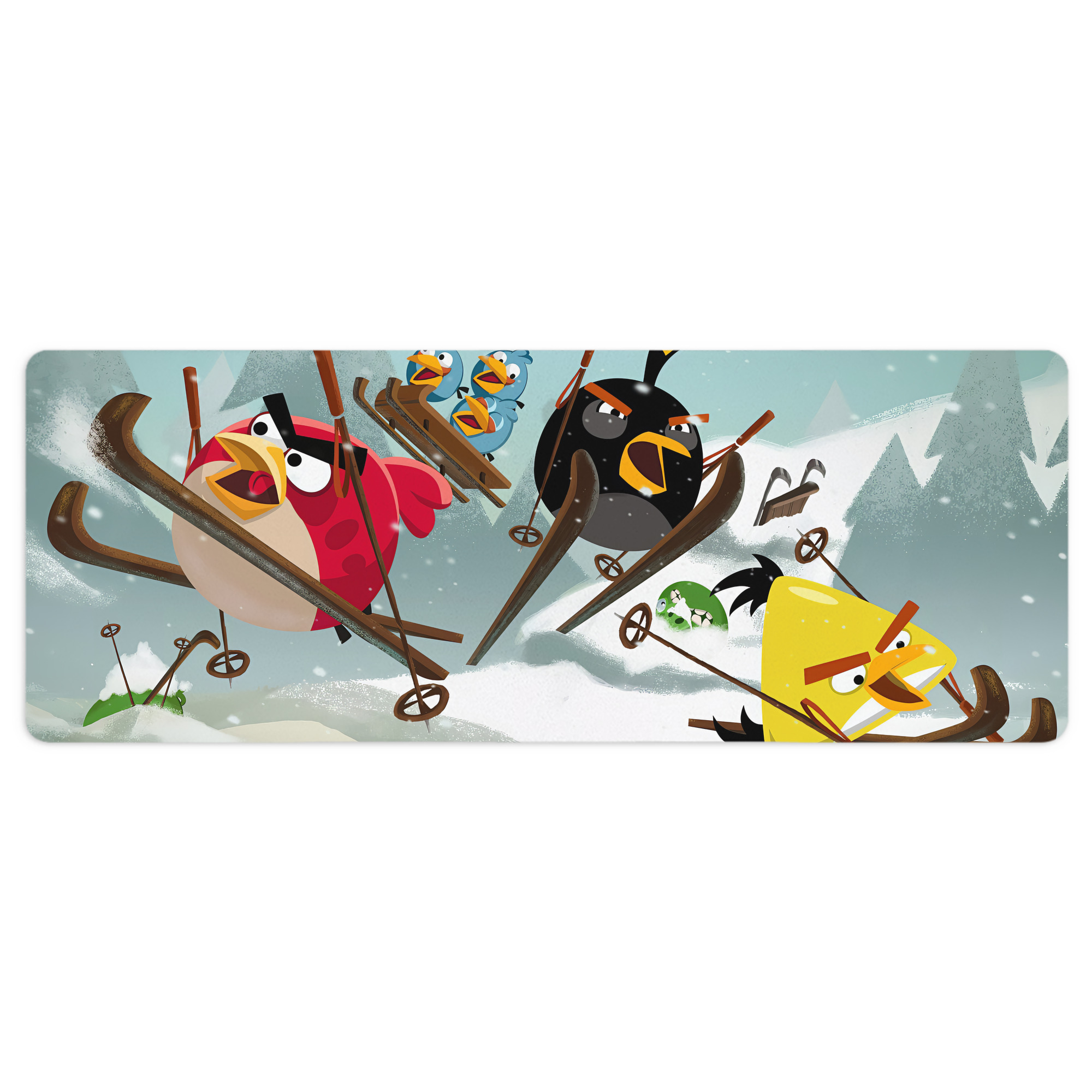 （画像用） Angry Birds アングリーバード ステッチ加工 大判デスクマット／滑り止めマウスパッド