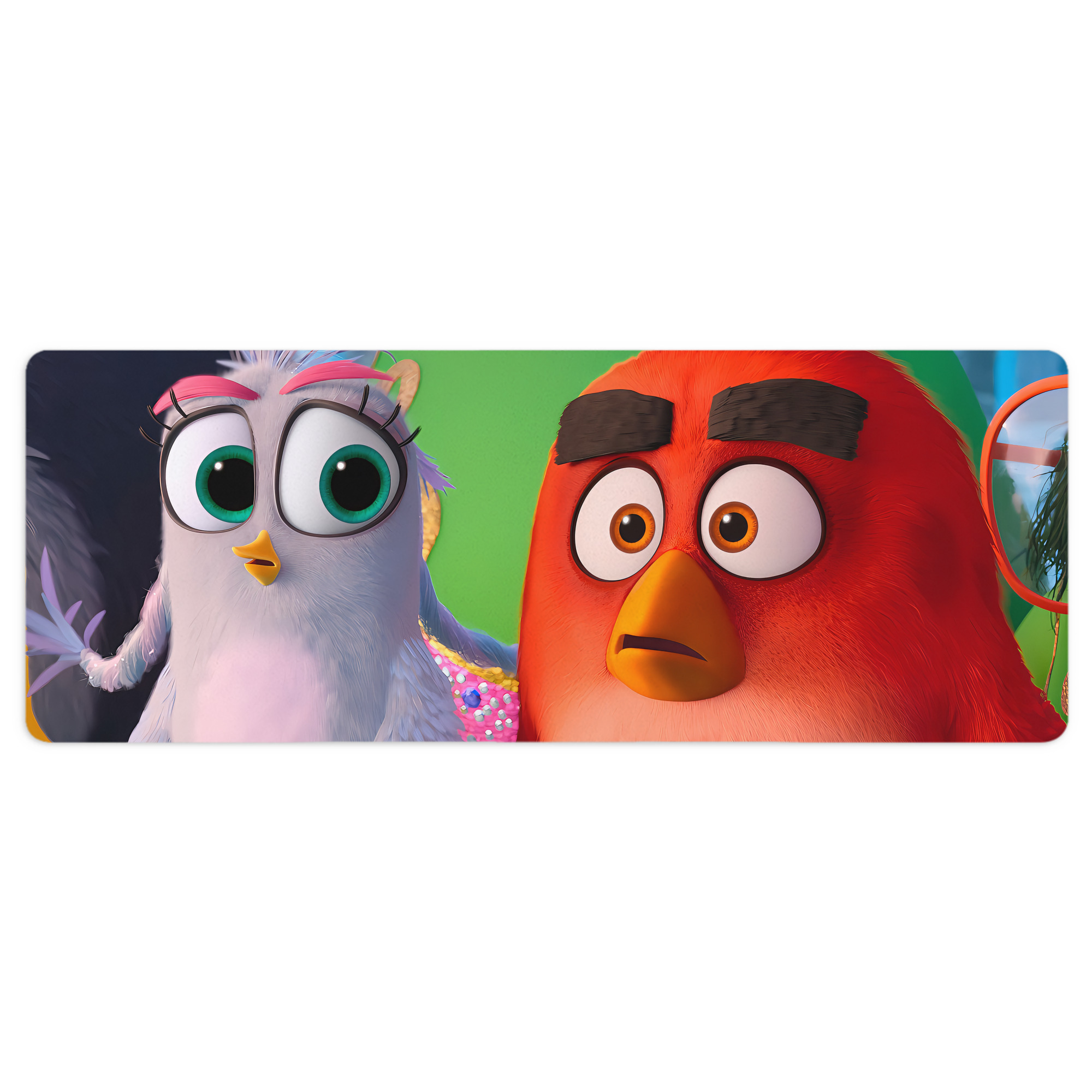 （画像用） Angry Birds アングリーバード ステッチ加工 大判デスクマット／滑り止めマウスパッド