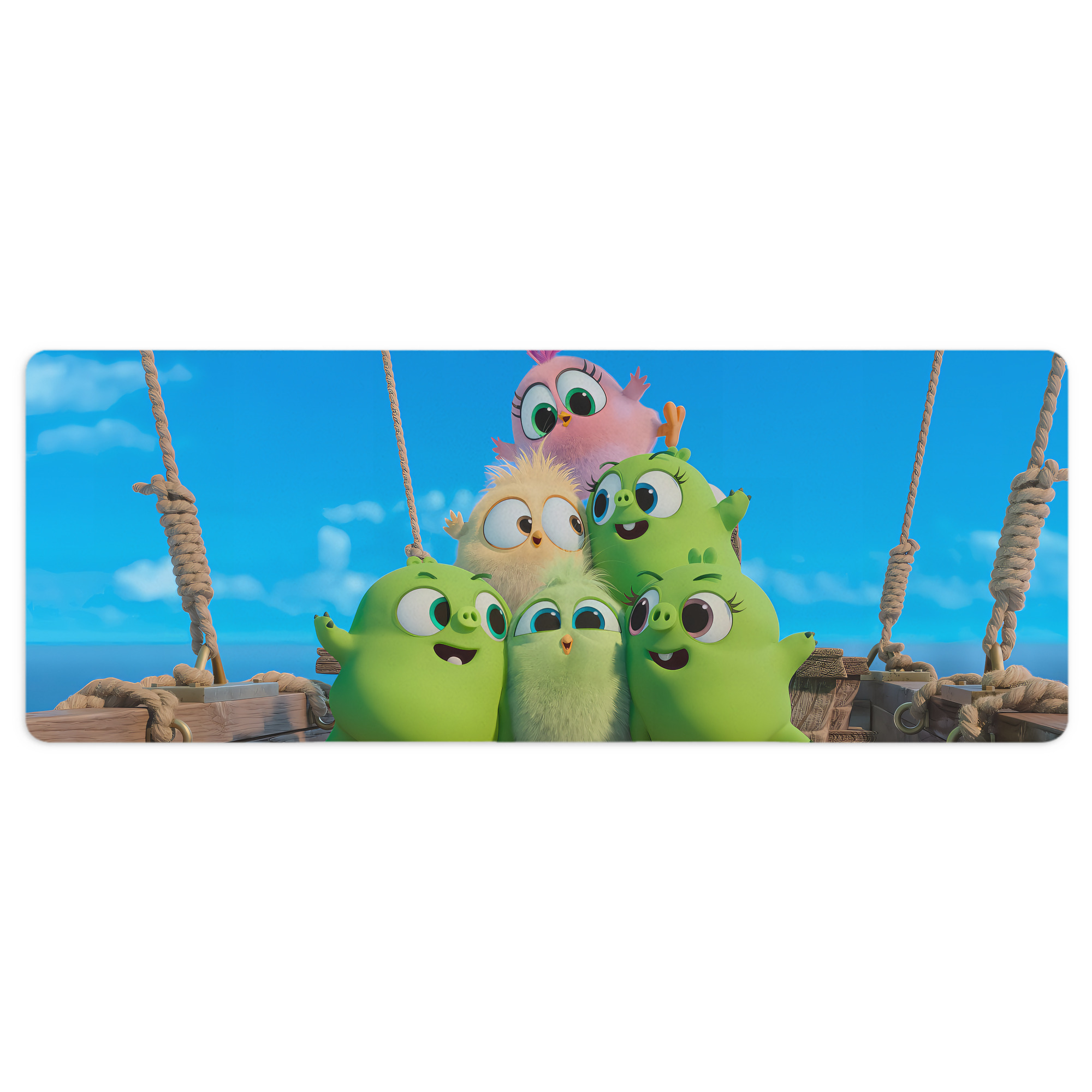 （画像用） Angry Birds アングリーバード ステッチ加工 大判デスクマット／滑り止めマウスパッド