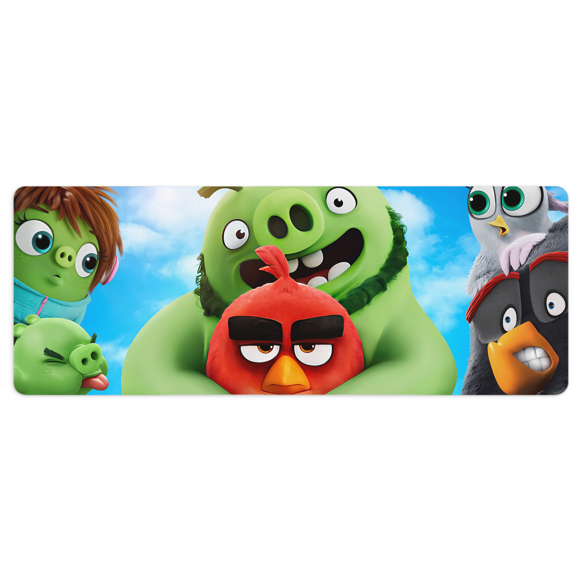 （画像用） Angry Birds アングリーバード ステッチ加工 大判デスクマット／滑り止めマウスパッド
