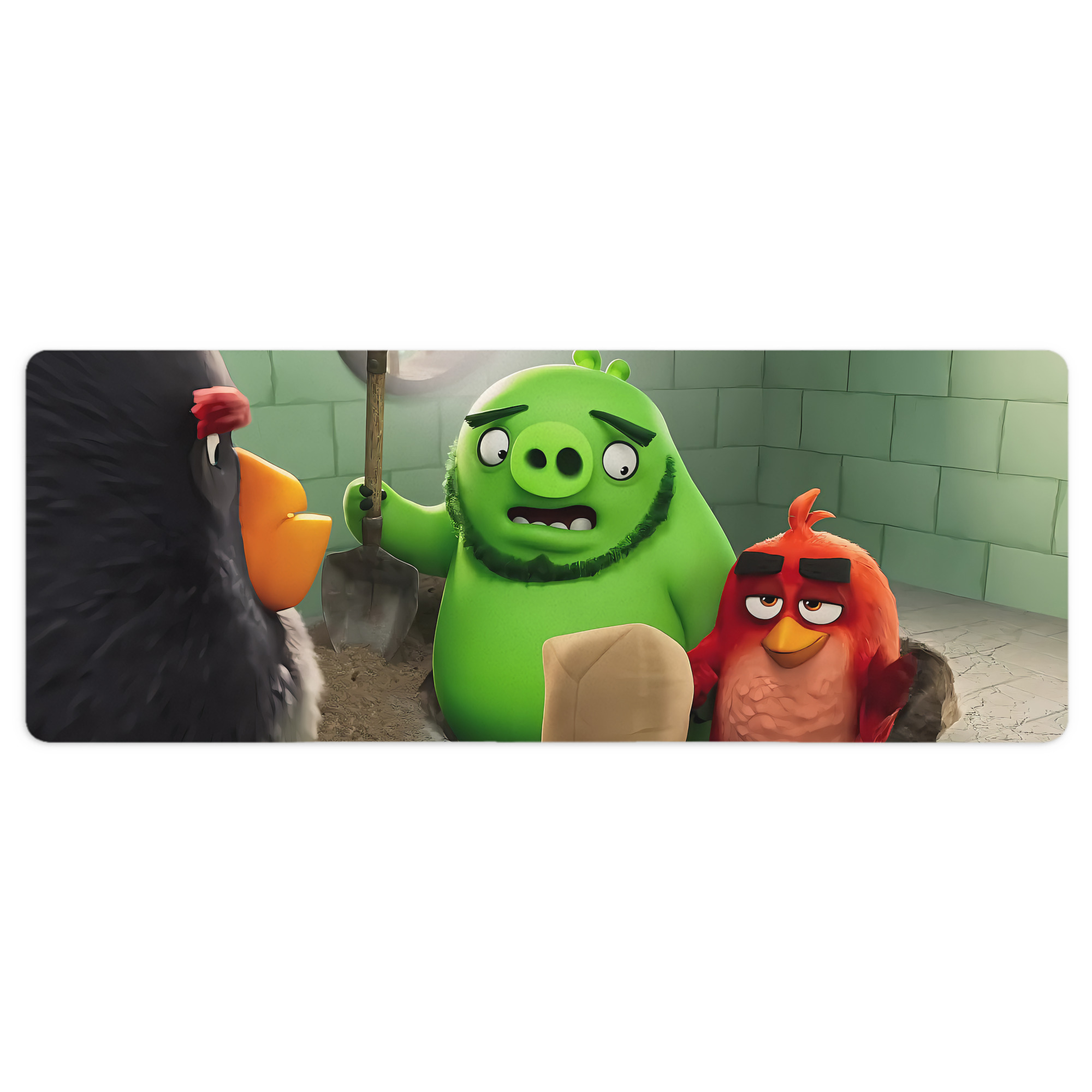（画像用） Angry Birds アングリーバード ステッチ加工 大判デスクマット／滑り止めマウスパッド