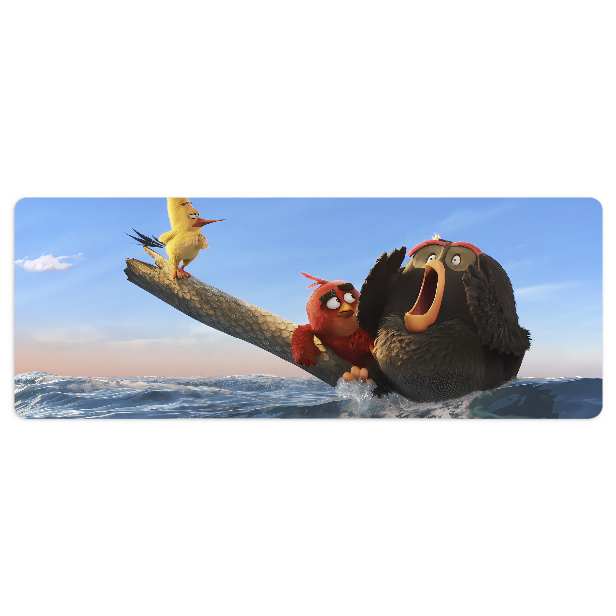 （画像用） Angry Birds アングリーバード ステッチ加工 大判デスクマット／滑り止めマウスパッド