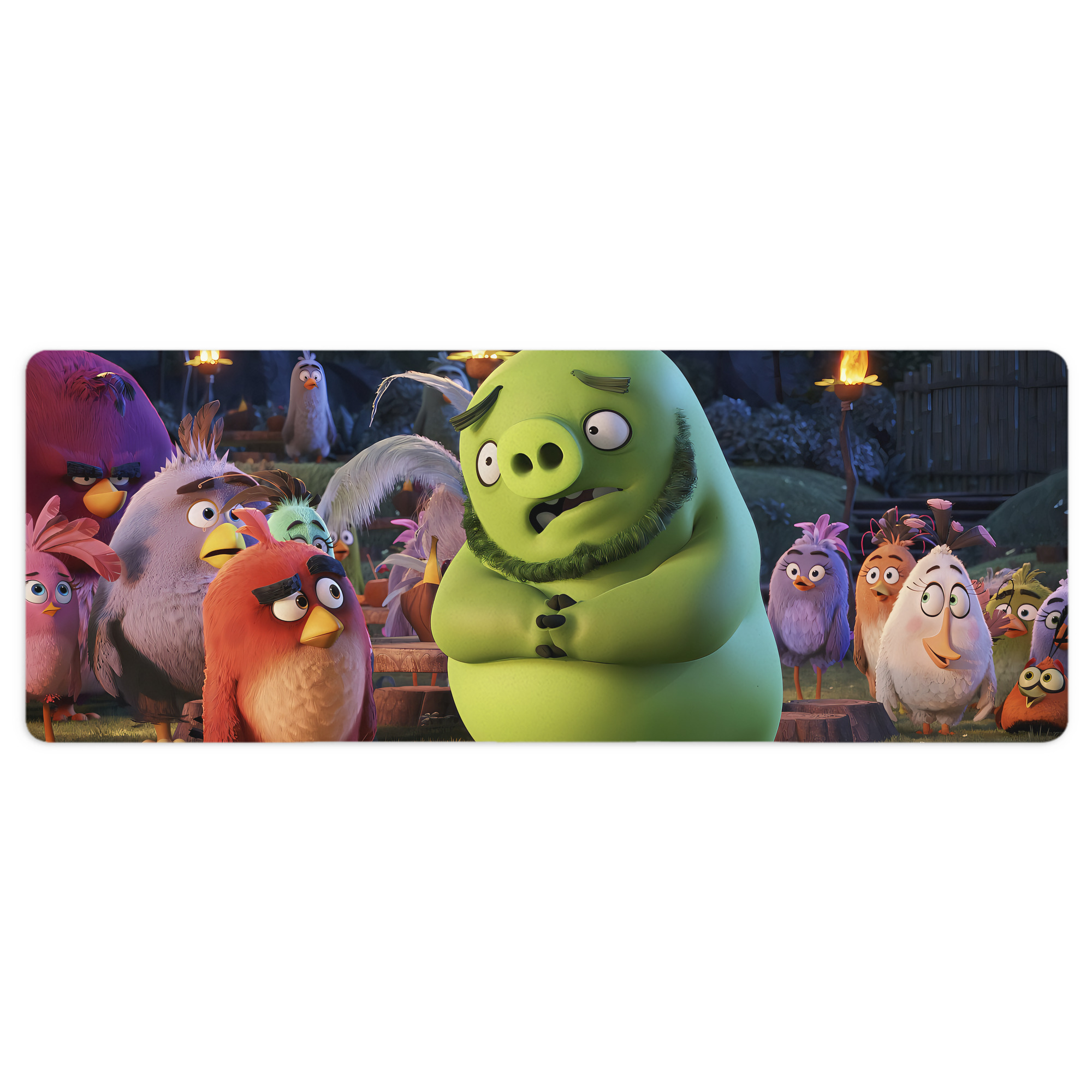 （画像用） Angry Birds アングリーバード ステッチ加工 大判デスクマット／滑り止めマウスパッド