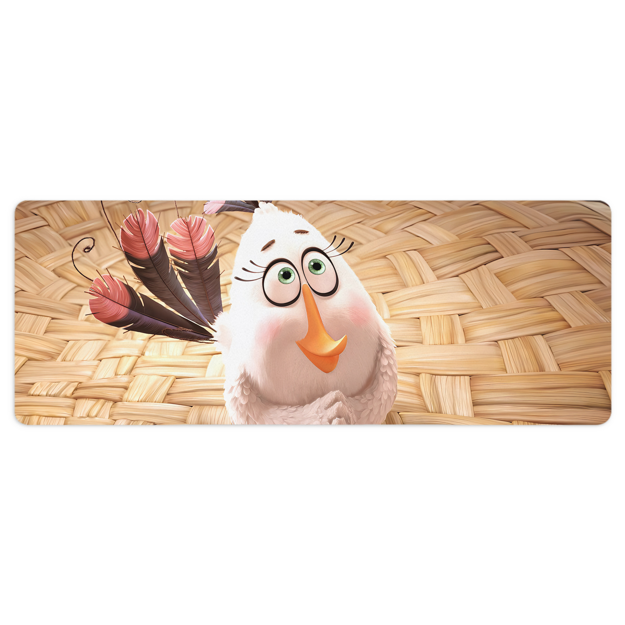 （画像用） Angry Birds アングリーバード ステッチ加工 大判デスクマット／滑り止めマウスパッド