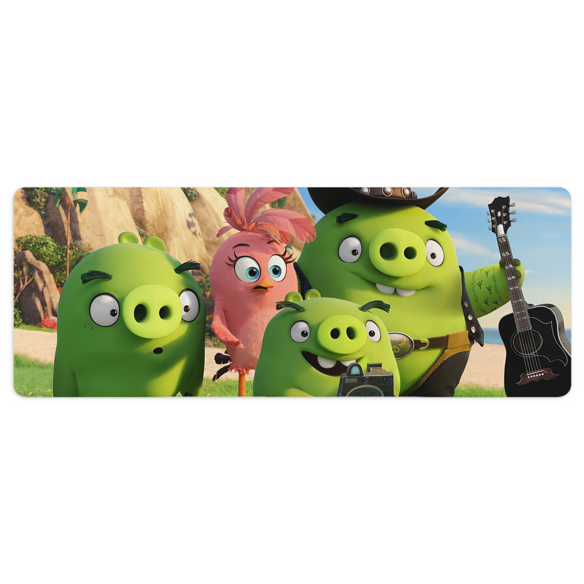 （画像用） Angry Birds アングリーバード ステッチ加工 大判デスクマット／滑り止めマウスパッド