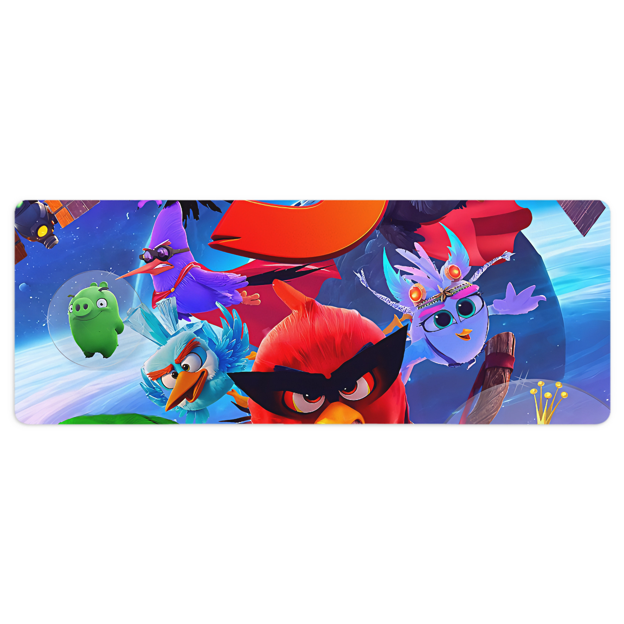 （画像用） Angry Birds アングリーバード ステッチ加工 大判デスクマット／滑り止めマウスパッド