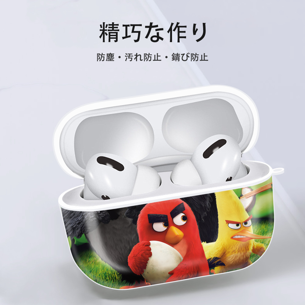 Angry Birds アングリーバード 【AirPods Pro用】ハードシェル保護ケース 耐衝撃・防指紋・カラビナ付き商品仕様