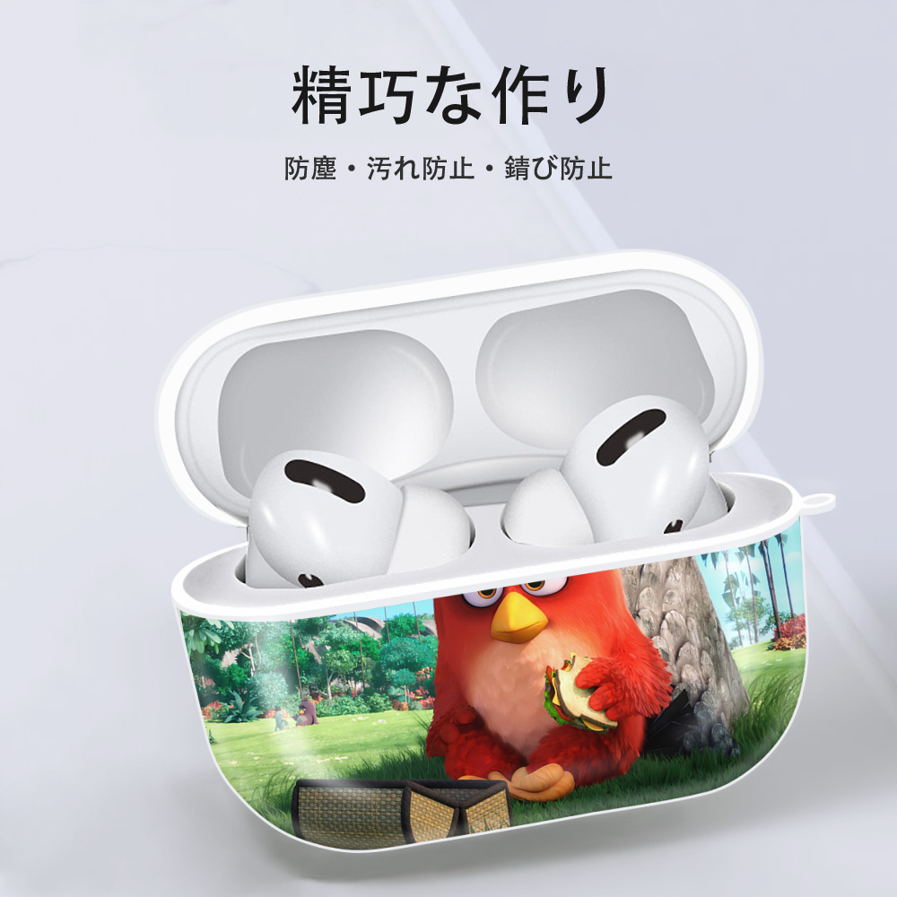Angry Birds アングリーバード 【AirPods Pro用】ハードシェル保護ケース 耐衝撃・防指紋・カラビナ付き商品仕様