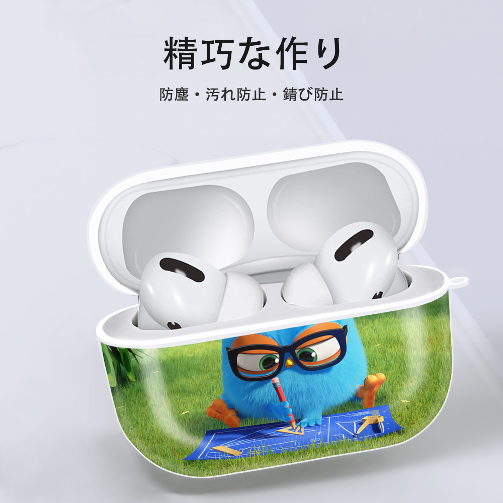 Angry Birds アングリーバード 【AirPods Pro用】ハードシェル保護ケース 耐衝撃・防指紋・カラビナ付き商品仕様