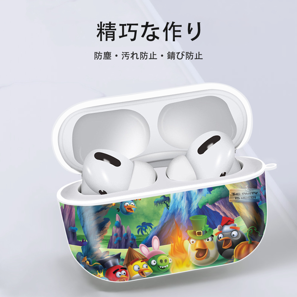 Angry Birds アングリーバード 【AirPods Pro用】ハードシェル保護ケース 耐衝撃・防指紋・カラビナ付き商品仕様