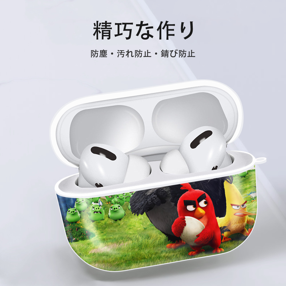 Angry Birds アングリーバード 【AirPods Pro用】ハードシェル保護ケース 耐衝撃・防指紋・カラビナ付き商品仕様