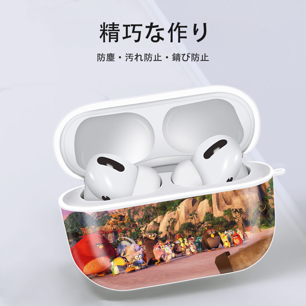 Angry Birds アングリーバード 【AirPods Pro用】ハードシェル保護ケース 耐衝撃・防指紋・カラビナ付き商品仕様