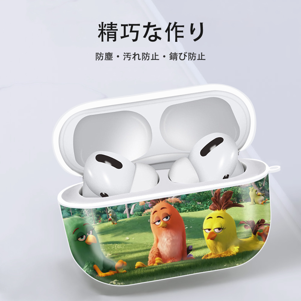 Angry Birds アングリーバード 【AirPods Pro用】ハードシェル保護ケース 耐衝撃・防指紋・カラビナ付き商品仕様