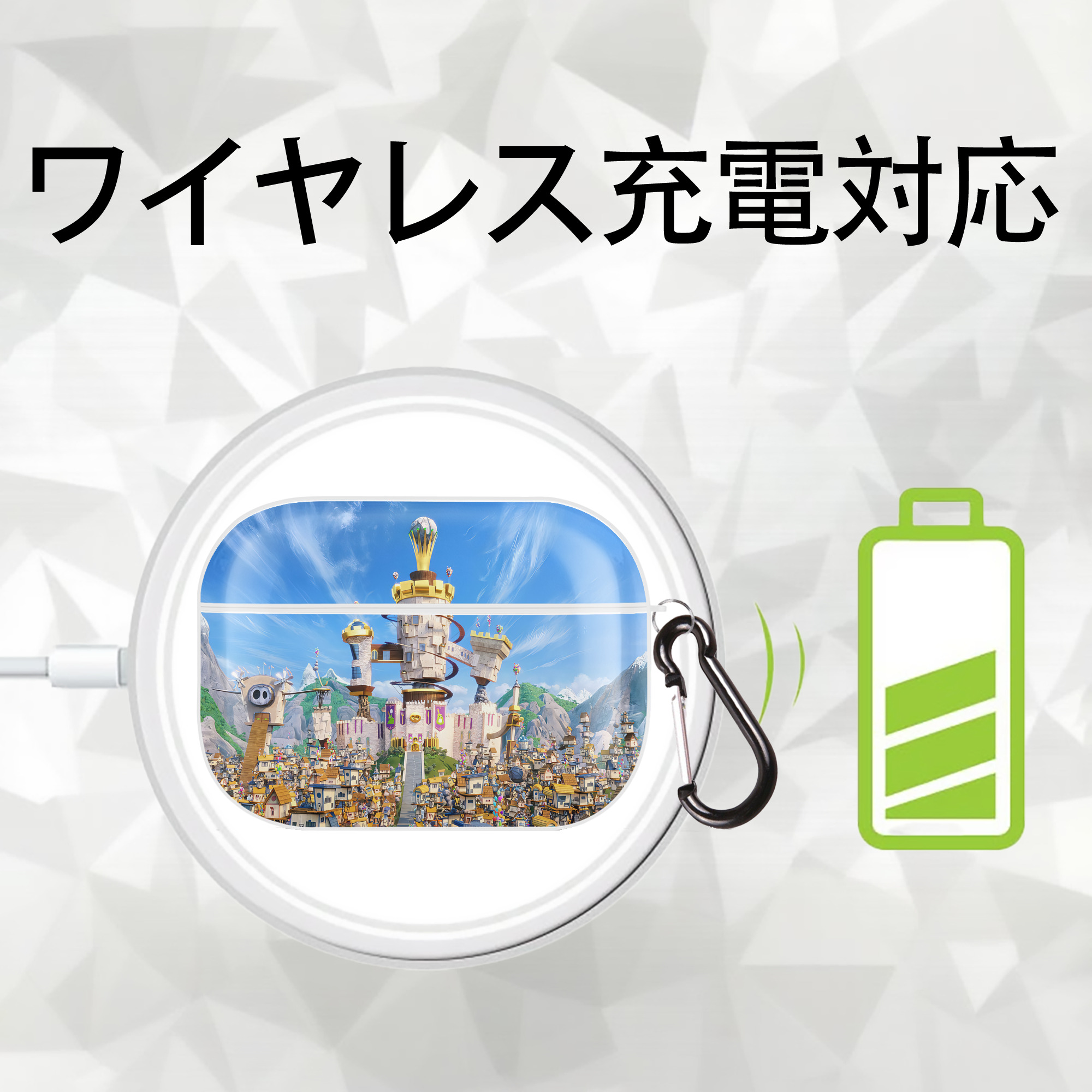 Angry Birds アングリーバード 【AirPods Pro用】ハードシェル保護ケース 耐衝撃・防指紋・カラビナ付き商品仕様