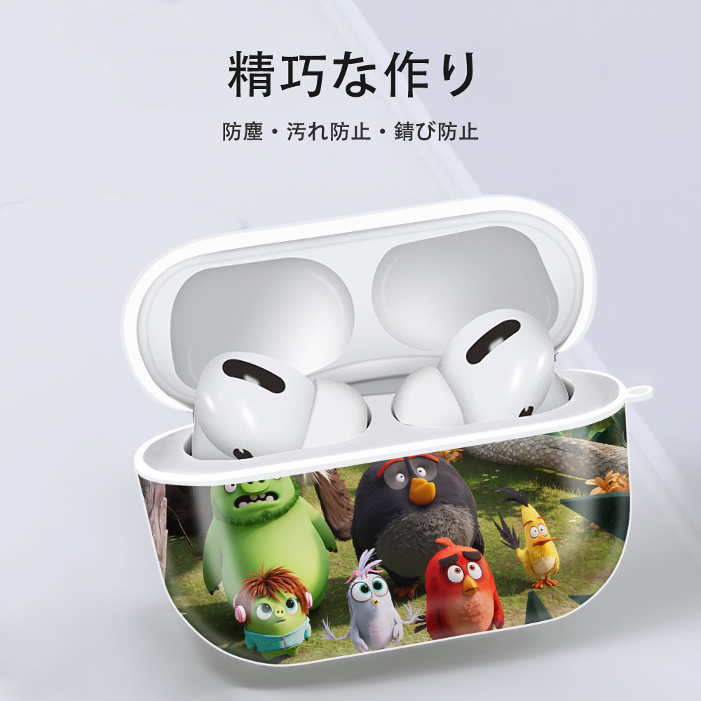 Angry Birds アングリーバード 【AirPods Pro用】ハードシェル保護ケース 耐衝撃・防指紋・カラビナ付き商品仕様