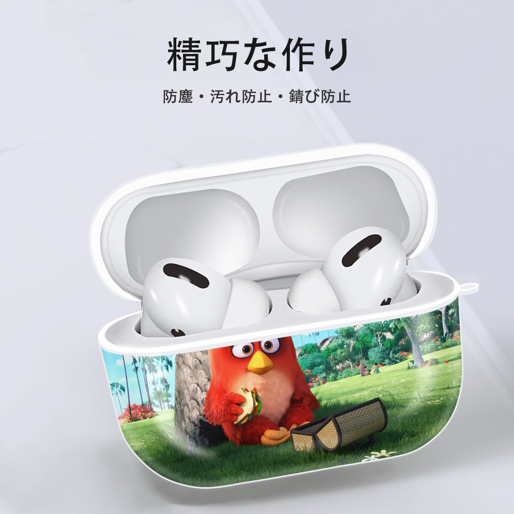Angry Birds アングリーバード 【AirPods Pro用】ハードシェル保護ケース 耐衝撃・防指紋・カラビナ付き商品仕様