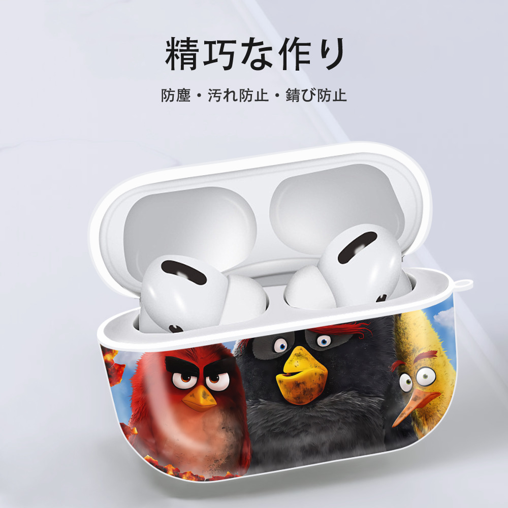 Angry Birds アングリーバード 【AirPods Pro用】ハードシェル保護ケース 耐衝撃・防指紋・カラビナ付き商品仕様