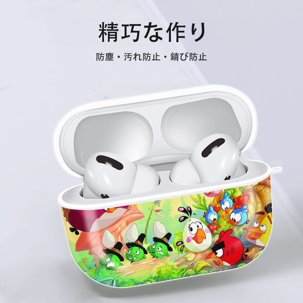 Angry Birds アングリーバード 【AirPods Pro用】ハードシェル保護ケース 耐衝撃・防指紋・カラビナ付き商品仕様