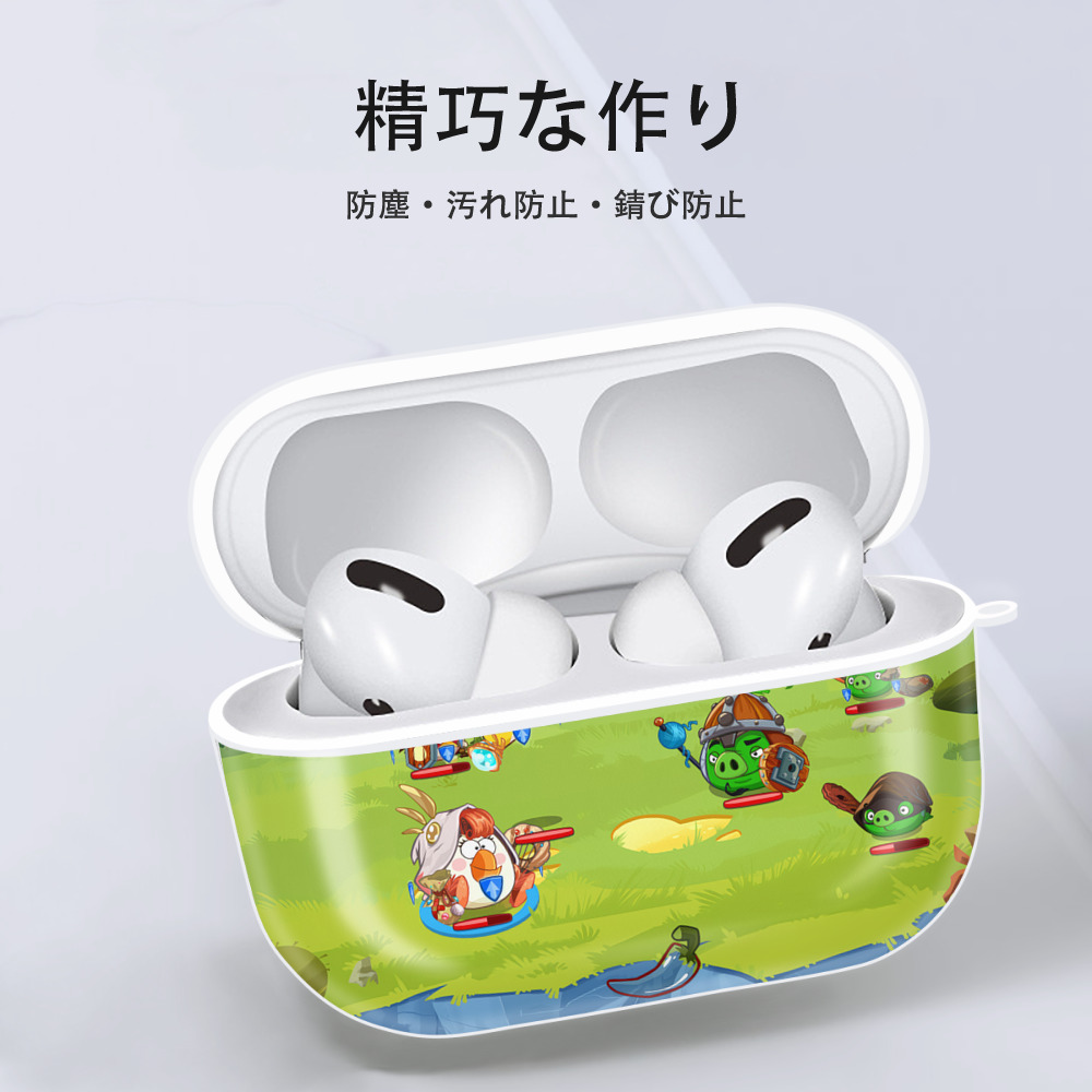 Angry Birds アングリーバード 【AirPods Pro用】ハードシェル保護ケース 耐衝撃・防指紋・カラビナ付き商品仕様