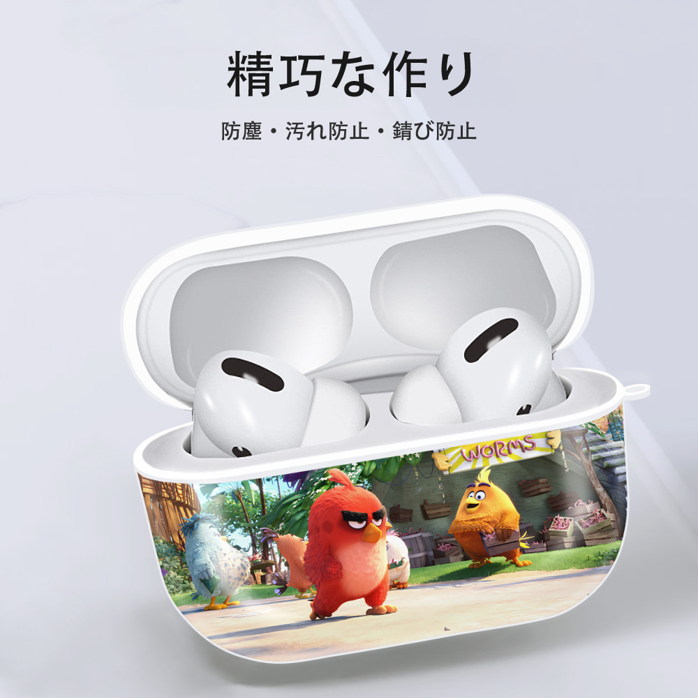Angry Birds アングリーバード 【AirPods Pro用】ハードシェル保護ケース 耐衝撃・防指紋・カラビナ付き商品仕様