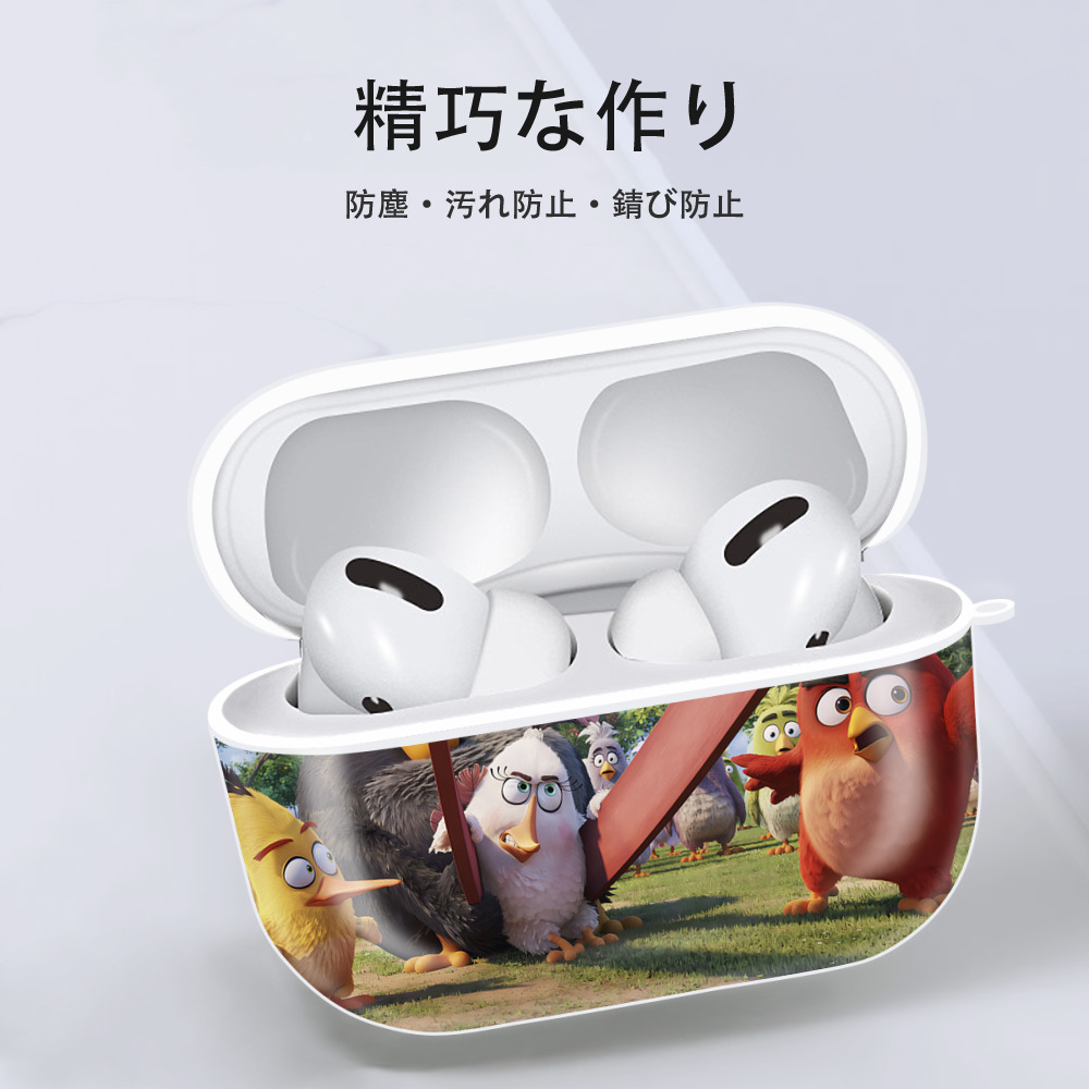 Angry Birds アングリーバード 【AirPods Pro用】ハードシェル保護ケース 耐衝撃・防指紋・カラビナ付き商品仕様