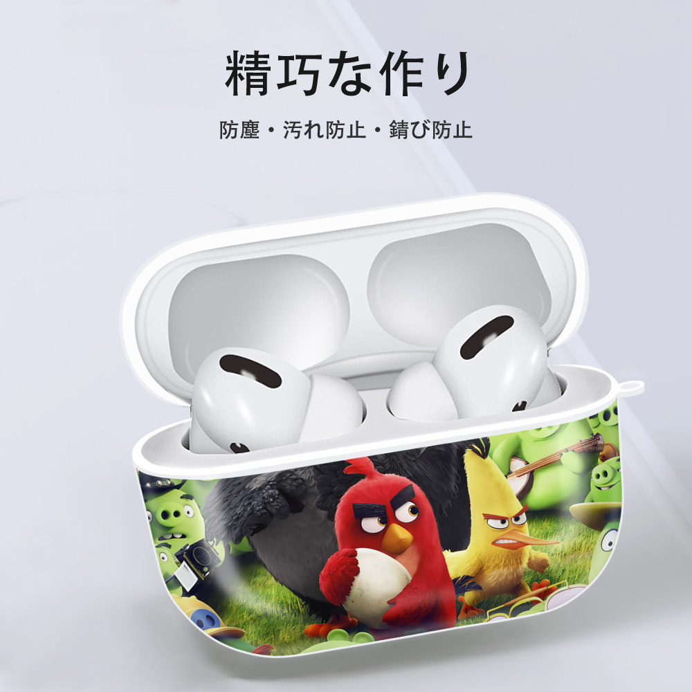 Angry Birds アングリーバード 【AirPods Pro用】ハードシェル保護ケース 耐衝撃・防指紋・カラビナ付き商品仕様