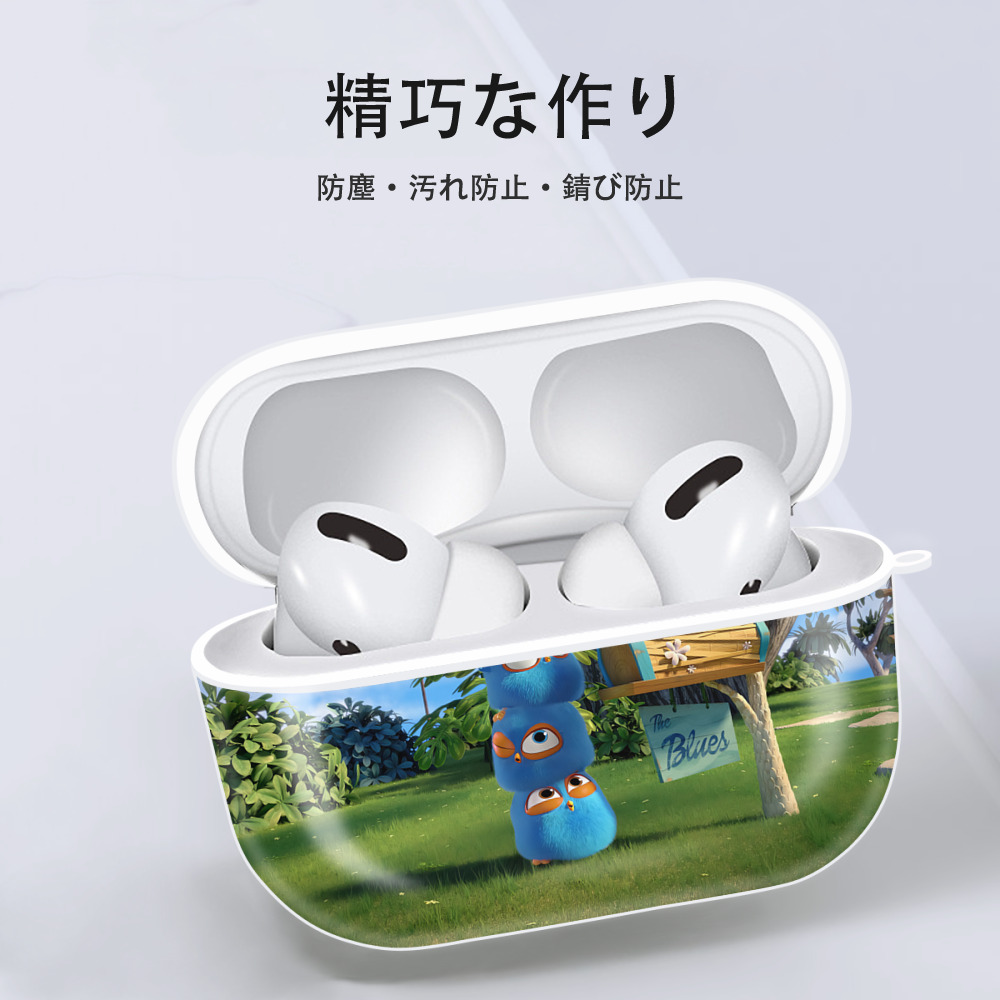 Angry Birds アングリーバード 【AirPods Pro用】ハードシェル保護ケース 耐衝撃・防指紋・カラビナ付き商品仕様