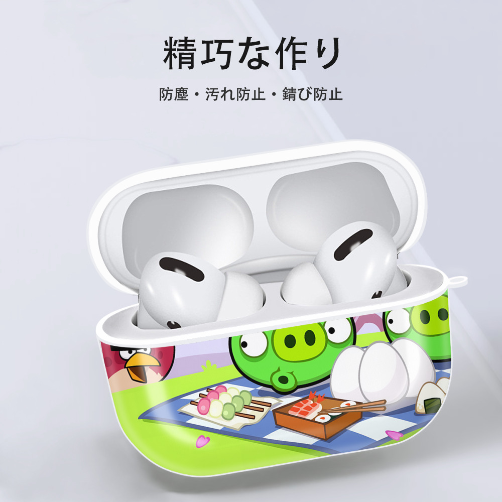 Angry Birds アングリーバード 【AirPods Pro用】ハードシェル保護ケース 耐衝撃・防指紋・カラビナ付き商品仕様