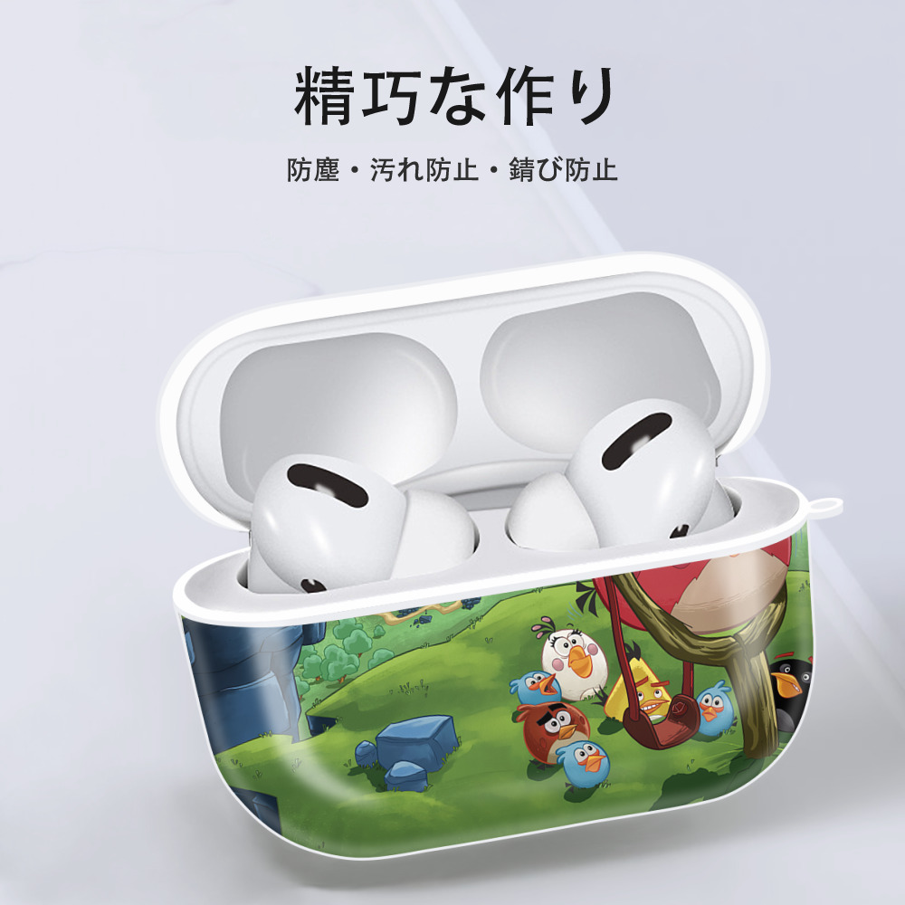 Angry Birds アングリーバード 【AirPods Pro用】ハードシェル保護ケース 耐衝撃・防指紋・カラビナ付き商品仕様
