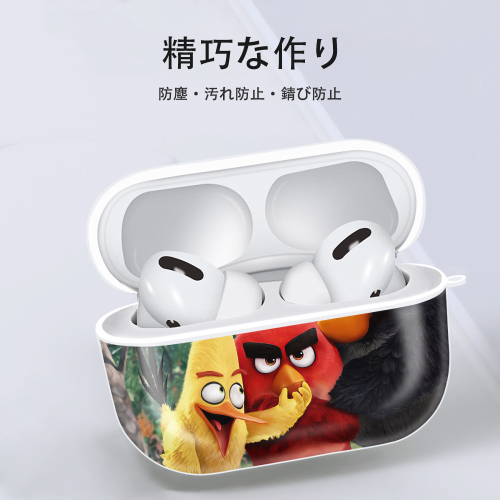 Angry Birds アングリーバード 【AirPods Pro用】ハードシェル保護ケース 耐衝撃・防指紋・カラビナ付き商品仕様