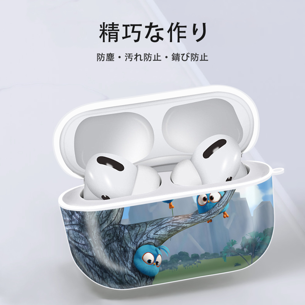 Angry Birds アングリーバード 【AirPods Pro用】ハードシェル保護ケース 耐衝撃・防指紋・カラビナ付き商品仕様