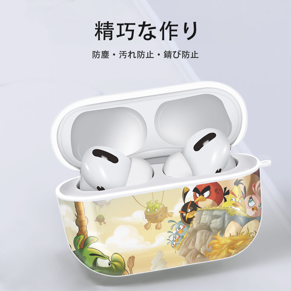 Angry Birds アングリーバード 【AirPods Pro用】ハードシェル保護ケース 耐衝撃・防指紋・カラビナ付き商品仕様