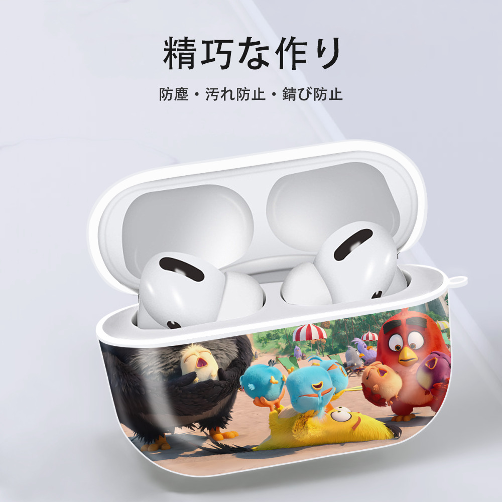 Angry Birds アングリーバード 【AirPods Pro用】ハードシェル保護ケース 耐衝撃・防指紋・カラビナ付き商品仕様