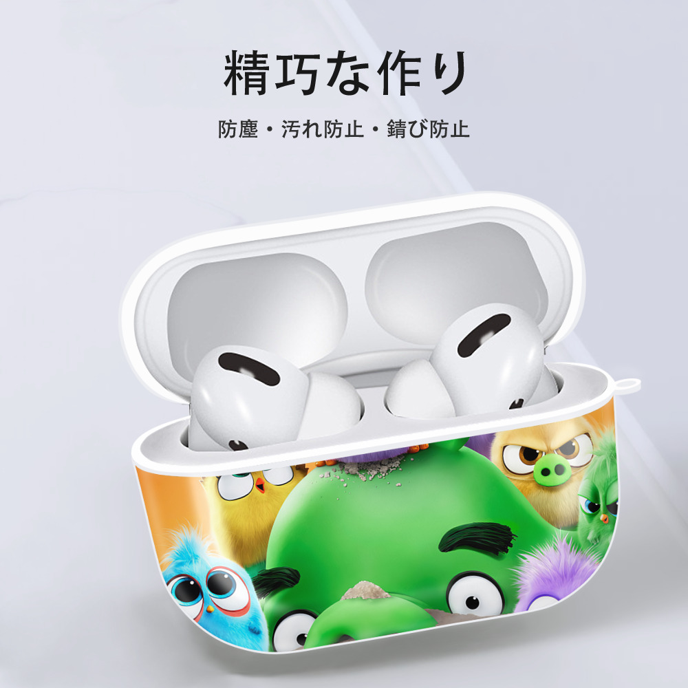 Angry Birds アングリーバード 【AirPods Pro用】ハードシェル保護ケース 耐衝撃・防指紋・カラビナ付き商品仕様
