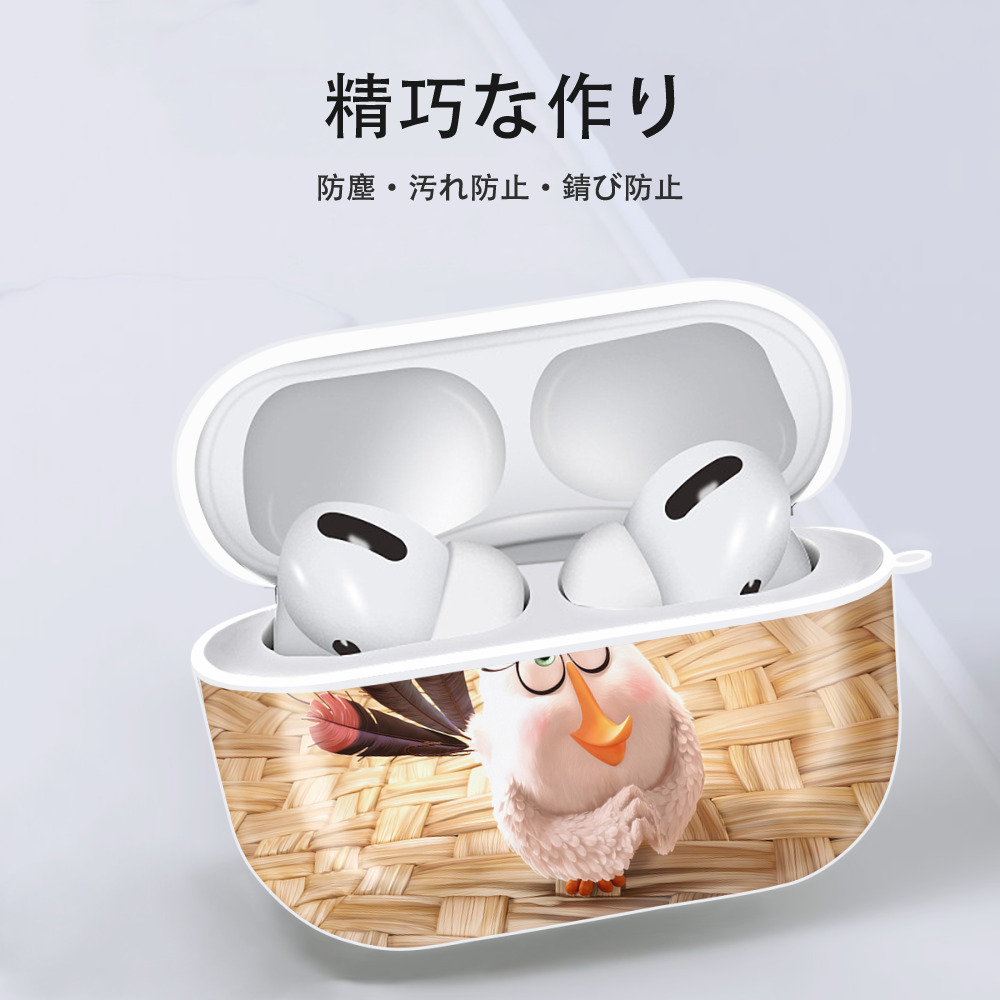 Angry Birds アングリーバード 【AirPods Pro用】ハードシェル保護ケース 耐衝撃・防指紋・カラビナ付き商品仕様