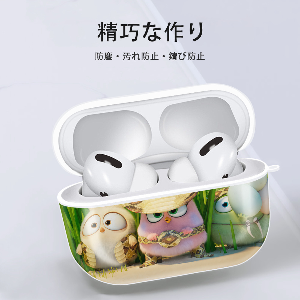 Angry Birds アングリーバード 【AirPods Pro用】ハードシェル保護ケース 耐衝撃・防指紋・カラビナ付き商品仕様