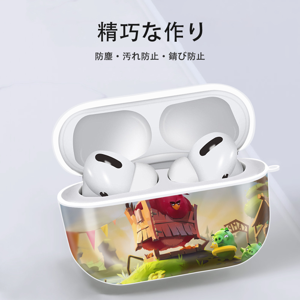 Angry Birds アングリーバード 【AirPods Pro用】ハードシェル保護ケース 耐衝撃・防指紋・カラビナ付き商品仕様